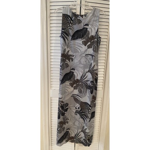 Chicos Maxi Tank Dress Size 8/10 Animal Print Sleeveless w/pockets Stretchy - Picture 2 of 7